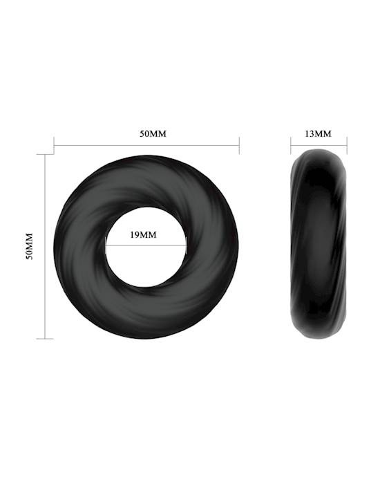 Spiral Ripples Silicone Cock Ring