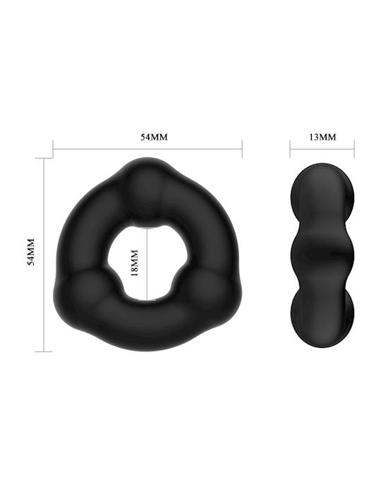 3 Bead Silicone Cockring