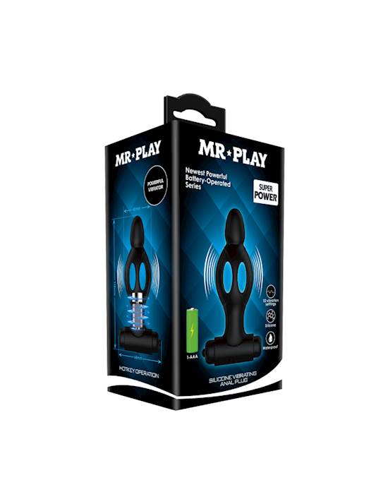 Mr. Play Vibrating Collapsible Anal Plug - 4.6 Inch