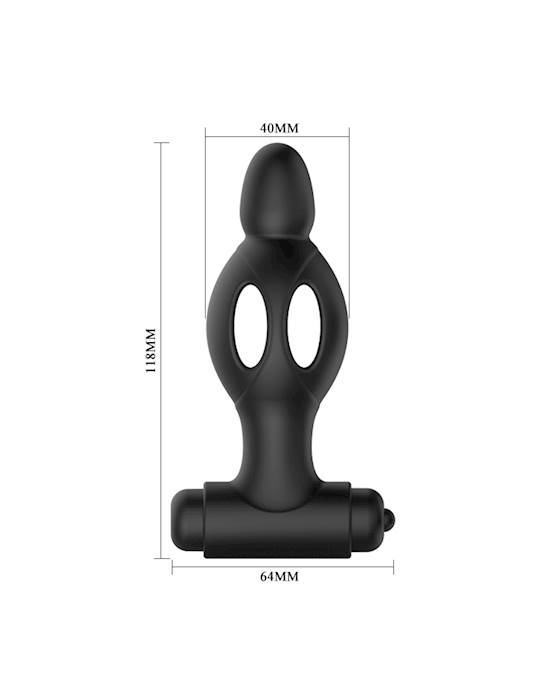 Mr. Play Vibrating Collapsible Anal Plug - 4.6 Inch