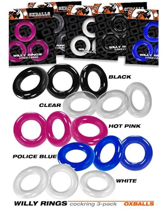 Willy Rings Cockring Pack - Set Of 3