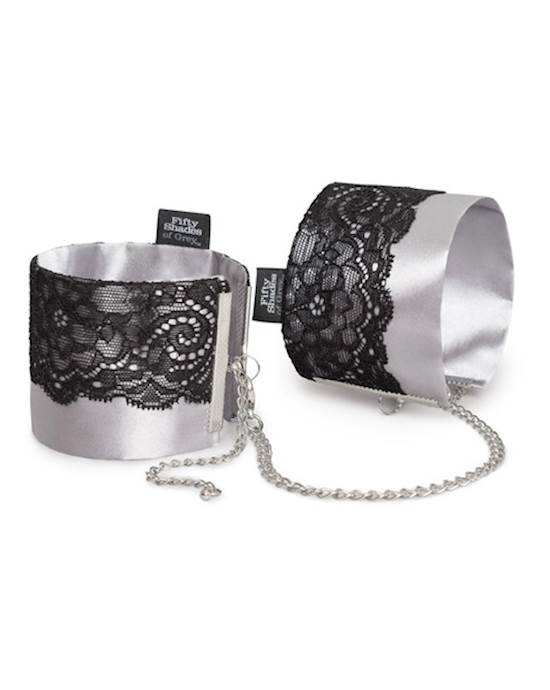 Fifty Shades Of Grey Play Nice Satin And Lace Wrist Cuffs