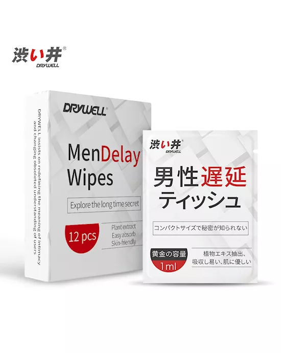 Drywell Mens Delay Wipes 12 Pack