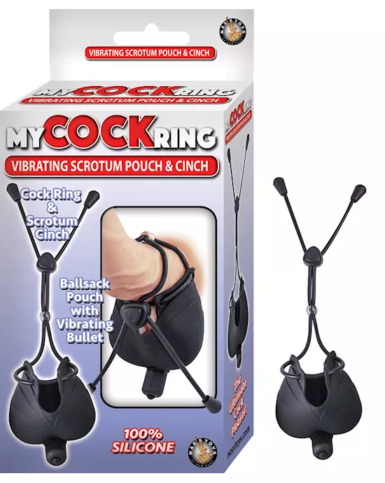 My Cock Ring Vibrating Scrotum Pouch  Cinch
