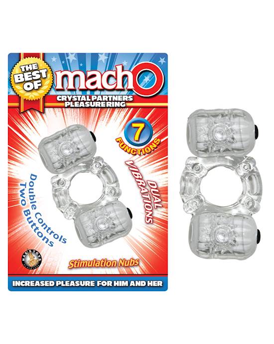The Best Of Macho Crystal Partners Pleasure Ring Clear