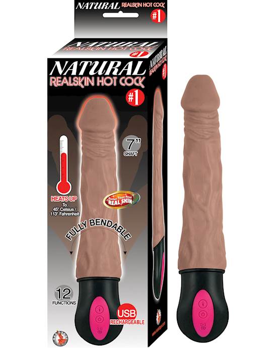 Nass Toys Real Skin Hot Cock #1 Vibrator - 10 Inch