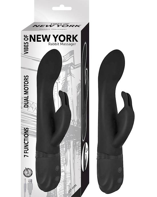 Nass Toys Vibes of New York Rabbit Massager  9 Inch