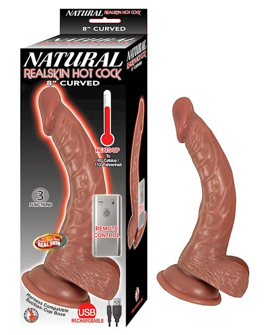 Nass Toys Real Skin Hot Cock Curved Dildo