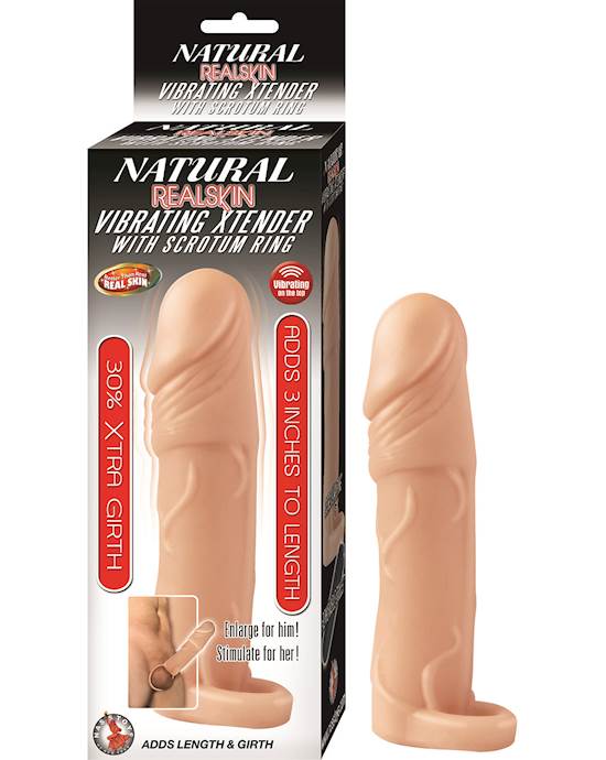 Nass Toys Vibrating Penis Extender With Scrotum Ring