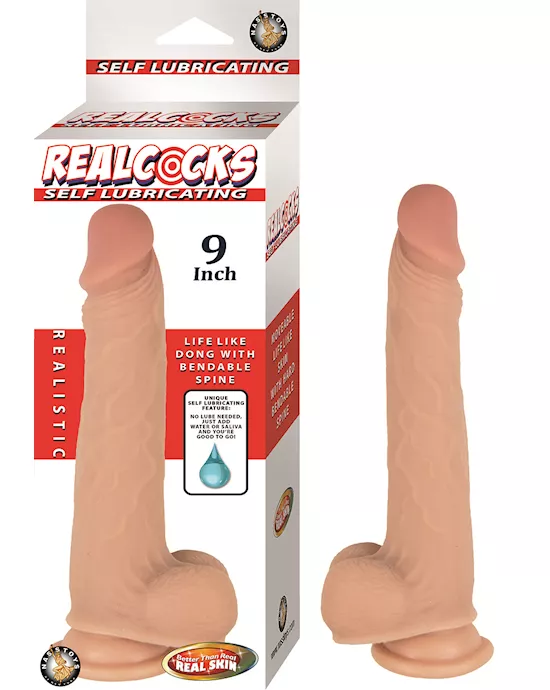 Nass Toys Self Lubricating Dildo  9 Inch