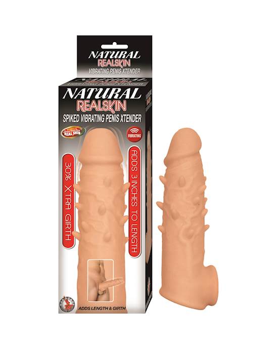 Nass Toys Realskin Spiked Penis Xtender  63 Inch
