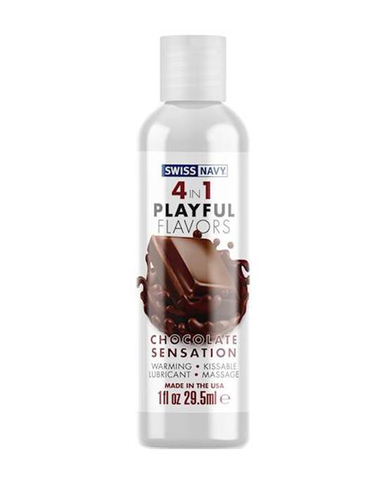 Swiss Navy 4-in-1 Playful Flavours Lubricant - Chocolate Sensation - 30ml