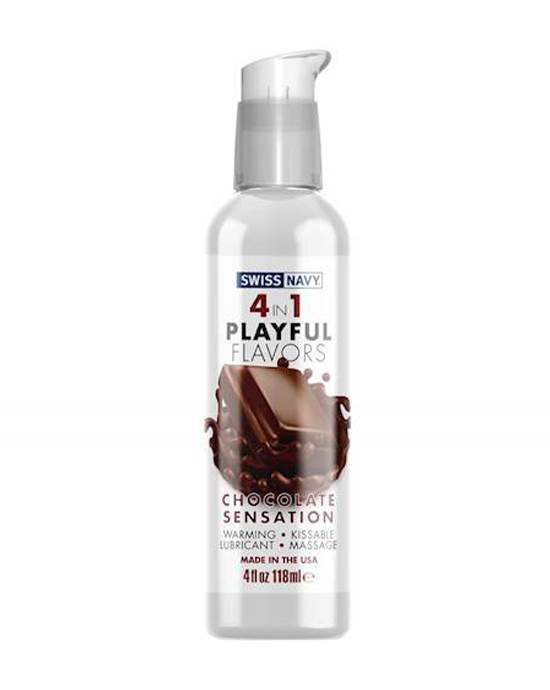 Swiss Navy 4-in-1 Playful Flavours Lubricant - Chocolate Sensation - 118ml