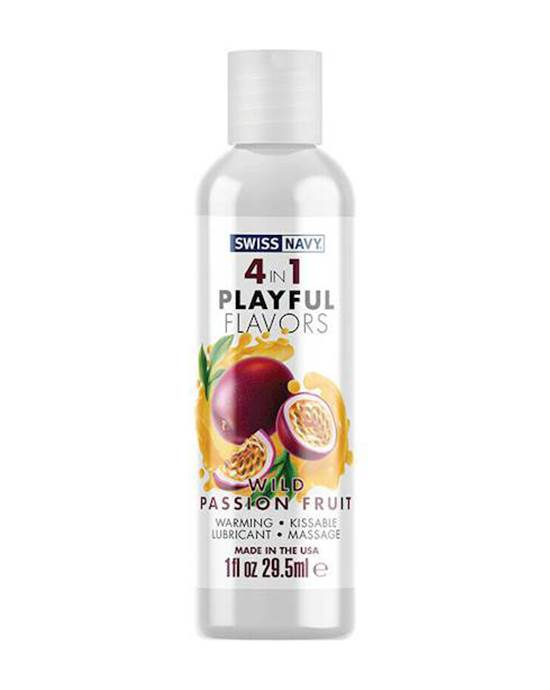 Swiss Navy 4-in-1 Playful Flavours Lubricant - Passionfruit - 30ml