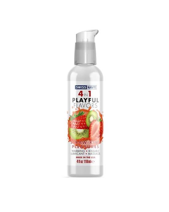 Swiss Navy 4in1 Playful Flavours Lubricant  Strawkiwi Pleasures  118ml