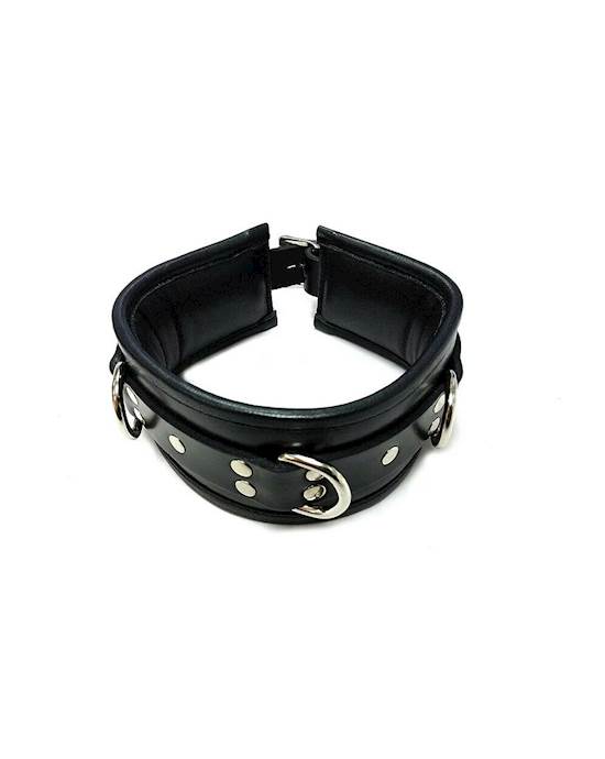 Rouge Leather Padded Collar