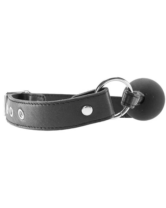 Rouge Leather And Rubber Ball Gag
