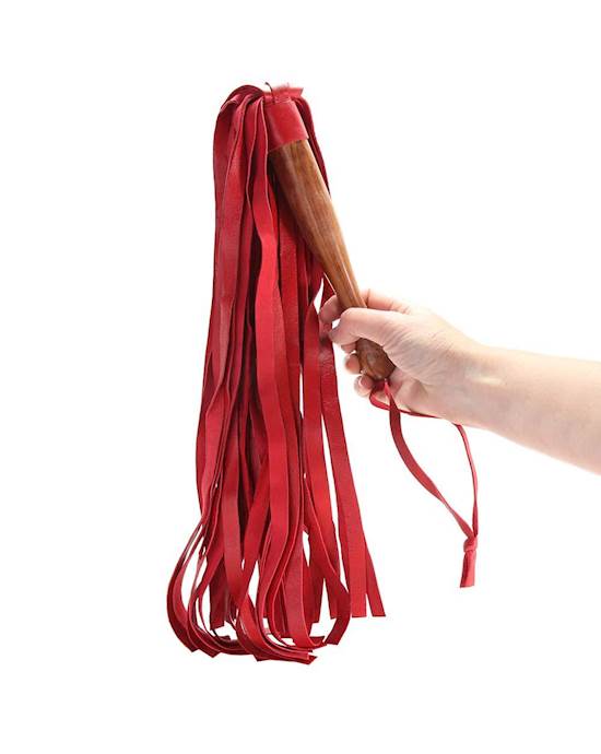 Rouge Wooden Handle Leather Flogger