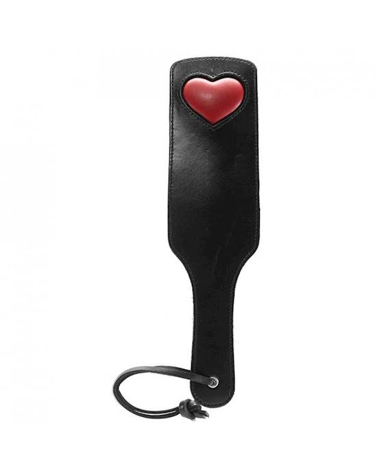 Rouge Leather Padded Heart Paddle