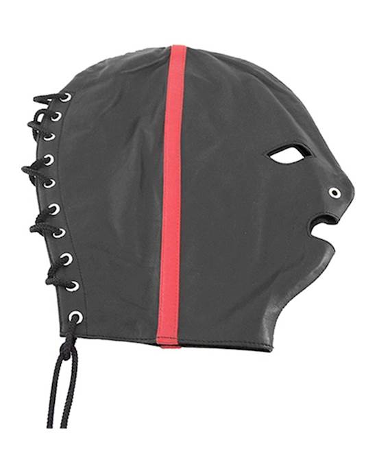 Rouge Striped Leather Mask