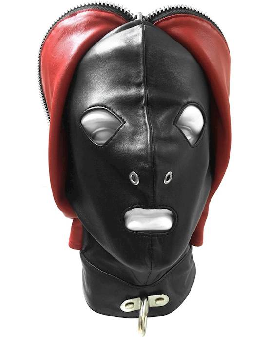 Rouge Leather Fly Trap Mask