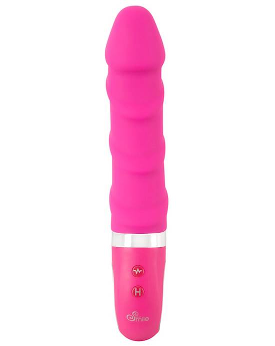 Sweet Smile Warming Soft Vibrator Pink - 8.9 Inch
