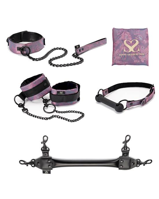Bound Luxury Collar And Leash Bondage Set