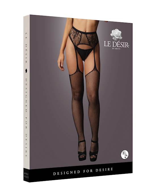 Net And Lace Garter Stockings