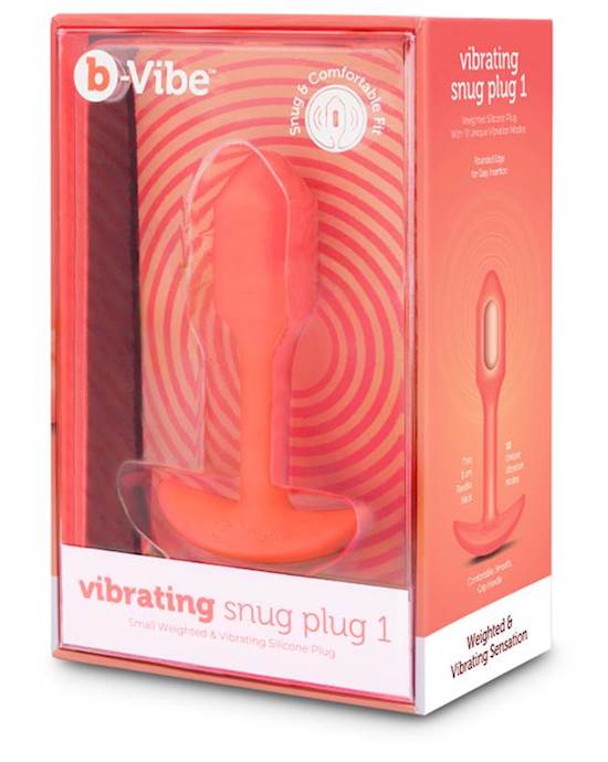 B-vibe Vibrating Snug Plug Small Orange (Size 1)