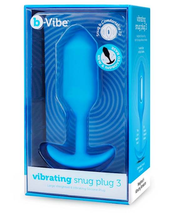 B-vibe Vibrating Snug Plug Large Blue (Size 3)
