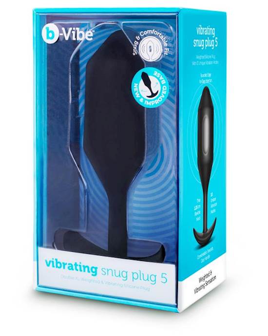 B-vibe Vibrating Snug Plug Xxl Black (Size 5)