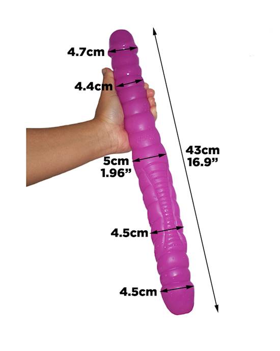 Ribbed Double Ended Dildo