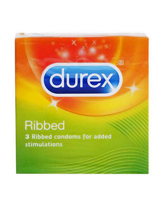Durex Ribbed Condoms - 3 Pack