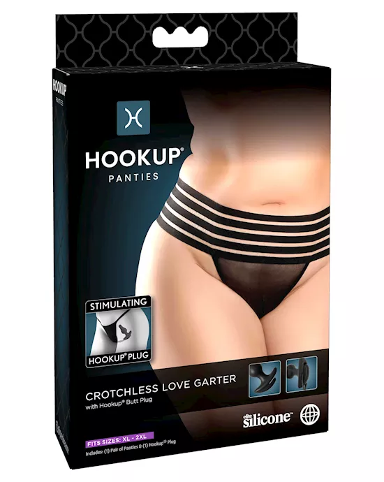 Butt Plug Crotchless Panties  OSXL