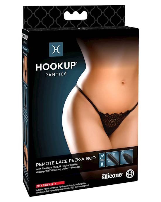 Hookup Panties Remote Lace Peek A Boo - O/s