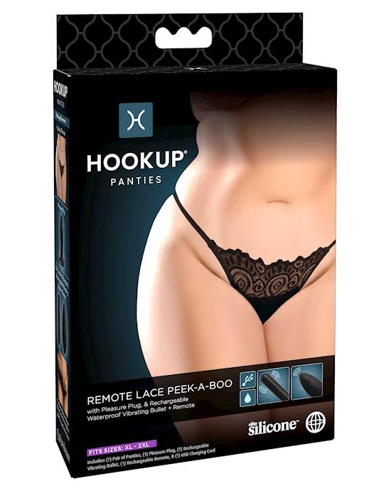 Hookup Panties Remote Lace Peek a Boo  OSXL
