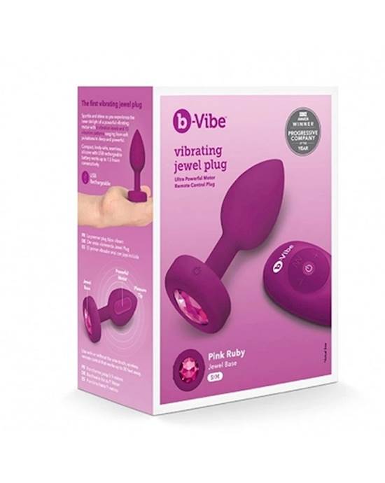 B-vibe Vibrating Jewel Plug - 3.8 Inch