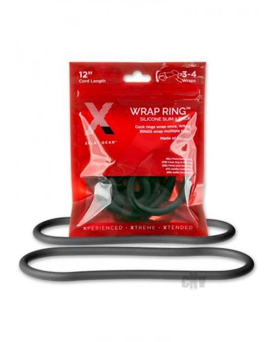 Xplay Silicone Thin Wrap Ring 12 Black