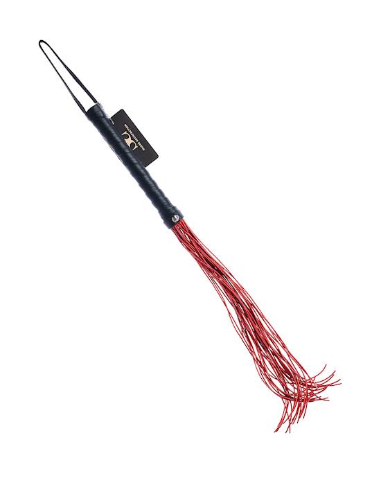 Bound X Leather Cord Flogger with Calfskin Handle