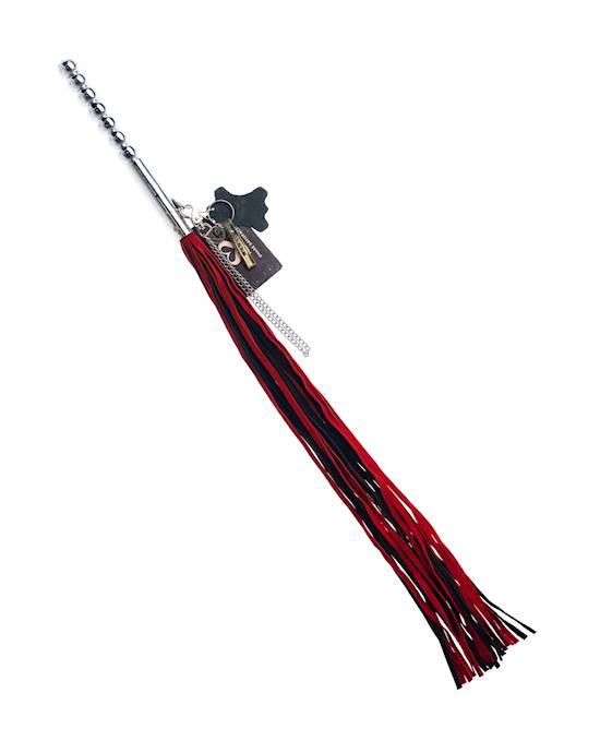 Bound X Suede Flogger with Metal Handle and Chain