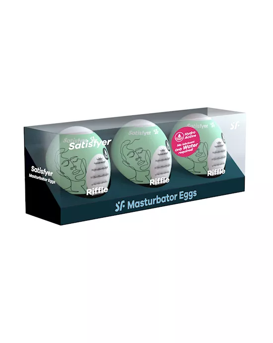 Satisfyer Masturbator Eggs  Set of 3  Riffle