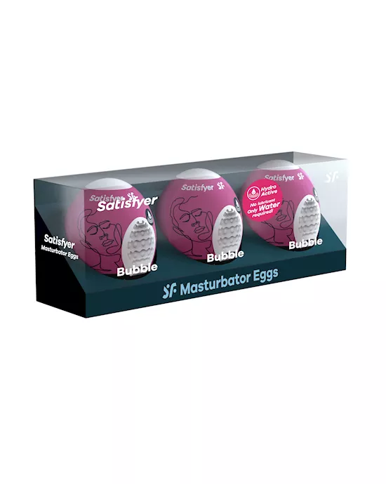 Satisfyer Masturbator Eggs  Set of 3  Bubble