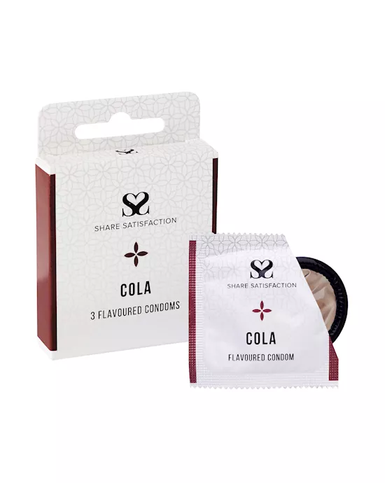 Share Satisfaction Cola Flavoured Condoms  3 Pack