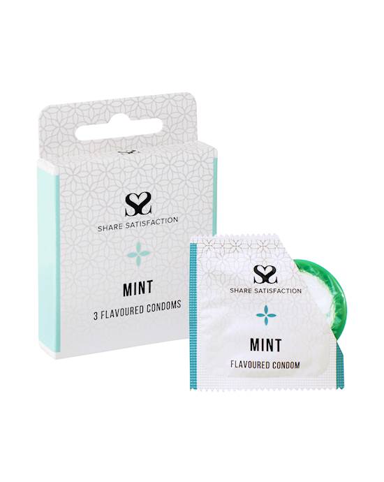 Share Satisfaction Mint Flavoured Condoms  3 Pack
