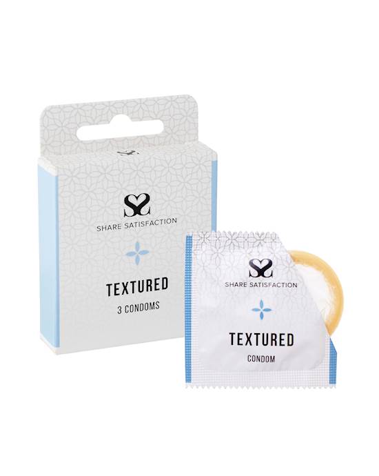 Share Satisfaction Textured Condoms  3 Pack