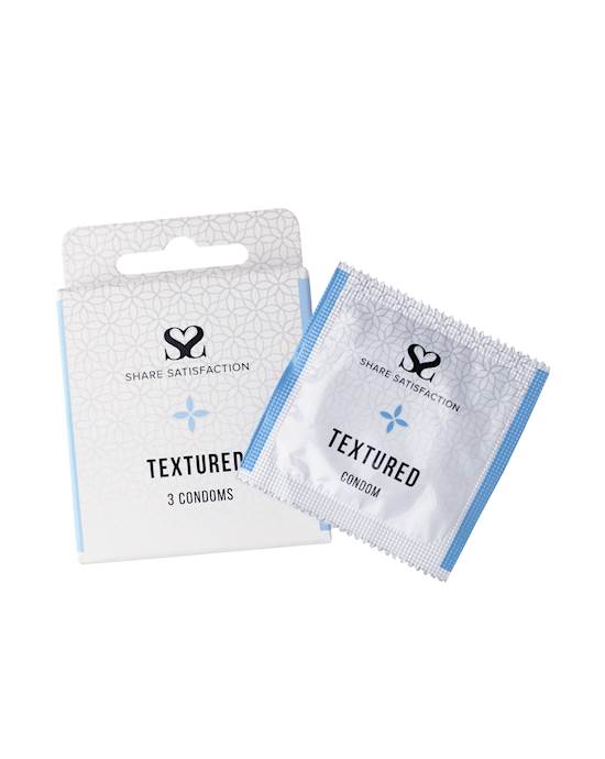 Share Satisfaction Textured Condoms - 3 Pack