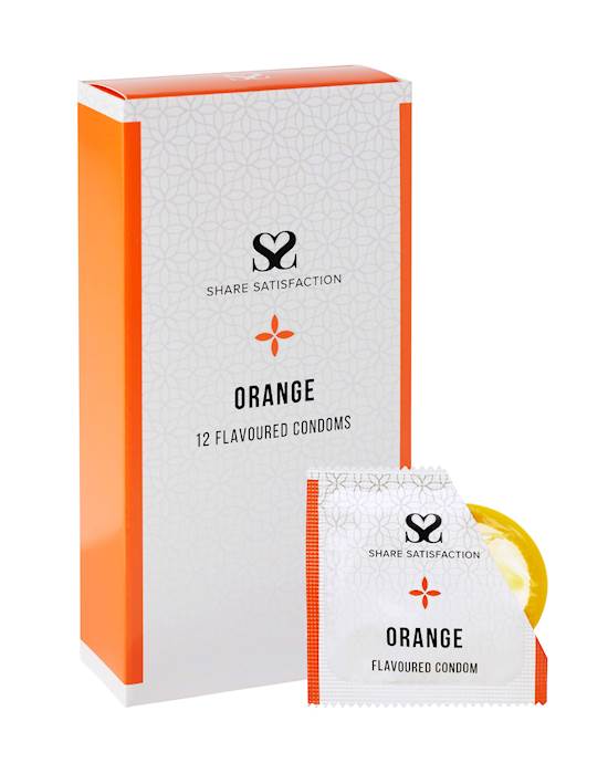Share Satisfaction Orange Flavoured Condom  12 Pack