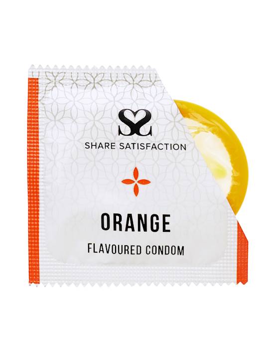 Share Satisfaction Orange Flavoured Condom - 12 Pack