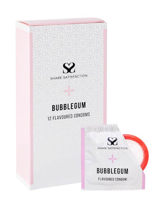 Share Satisfaction Bubblegum Flavoured Condom  12 Pack