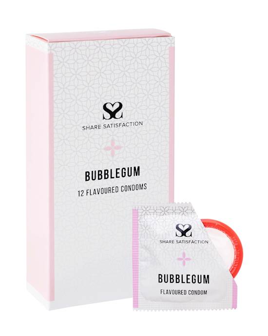 Share Satisfaction Bubblegum Flavoured Condom - 12 Pack